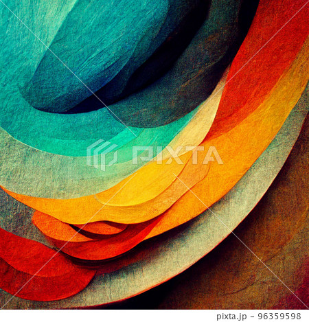 Abstract contemporary modern watercolor art. Minimalist illustration. 96359598