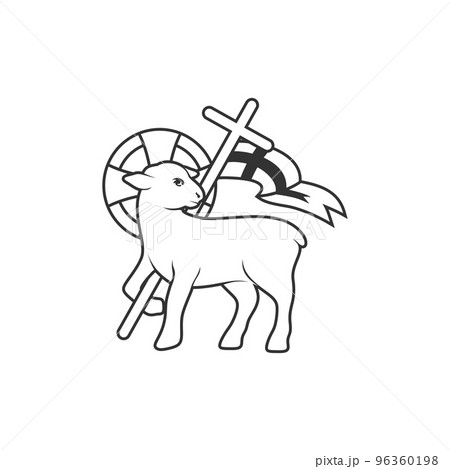 Christian illustration. The Lamb of God who takes away the sin of the whole world. Christian illustration. The Lamb of God who takes away the sin of the whole world. 96360198