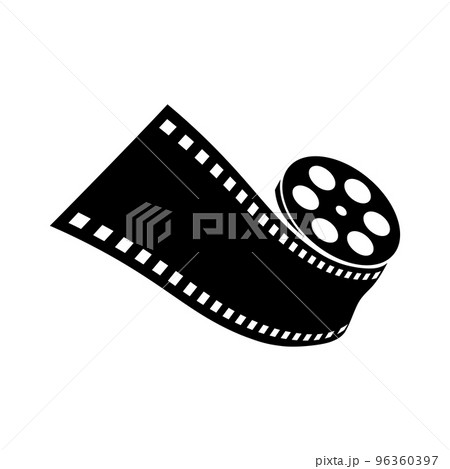 Curved film strip, element for cinema design. Movie and video symbol. Curved film strip, element for cinema design. Movie and video symbol. 96360397