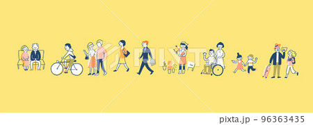 老若男女　さまざまな人々 96363435