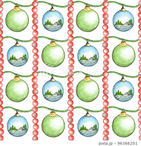 Christmas seamless pattern, hand drawn background 96366201