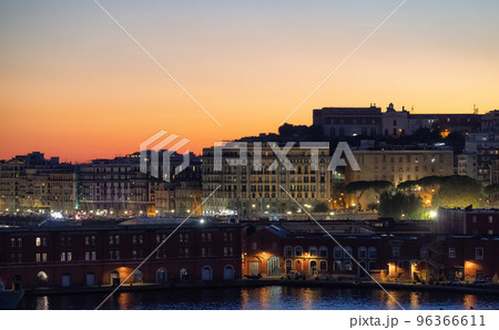 Residential Apartment Home Buildings in Historic City on Mediterranean Coast of Naples, Italy 96366611