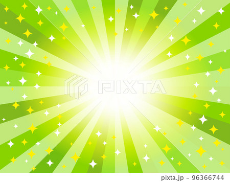 キラキラ強調線＿サンバースト＿グリーン 96366744