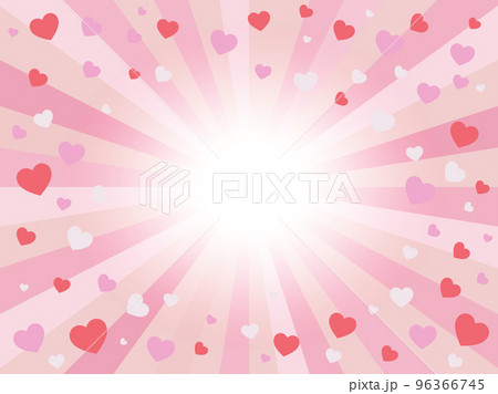 ハートの集中線＿バレンタインイメージ 96366745