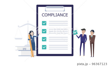 企業が守るべきコンプライアンス!なイラスト素材 企業が守るべきコンプライアンス!なイラスト素材 96367123