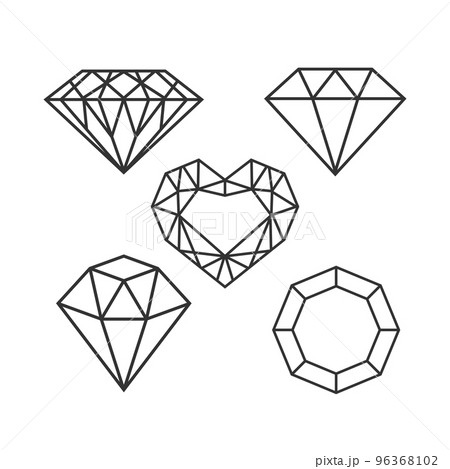 Christian illustration. Church logo. Set of vector diamonds. Christian illustration. Church logo. Set of vector diamonds. 96368102
