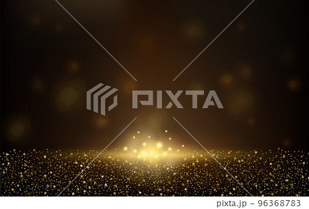Abstract background. A golden glow with magical dust. Abstract background. A golden glow with magical dust. 96368783