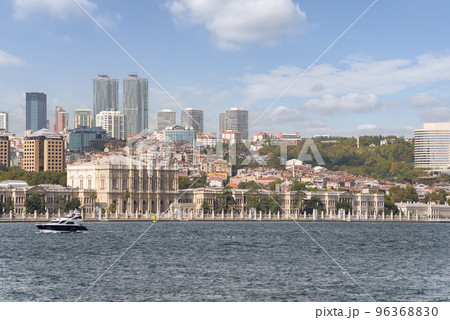 Dolmabahce Palace, or Dolmabahce Sarayi, located in the Besiktas district, Bosphorus, Istanbul, Turkey 96368830