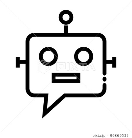 チャットボットアイコン。AIチャットボット。サポート。ベクター。 96369535