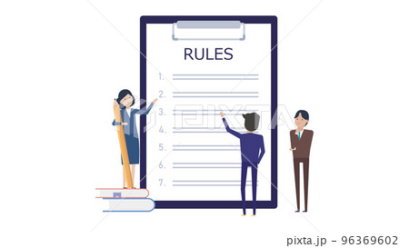 会社のルールや制度を決める経営者のイラスト素材 96369602