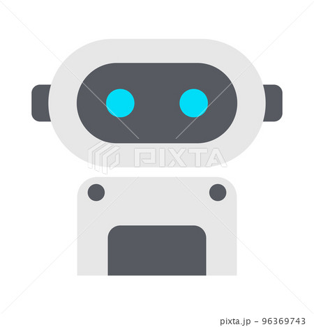 近未来のロボットアイコン。ボット。 96369743