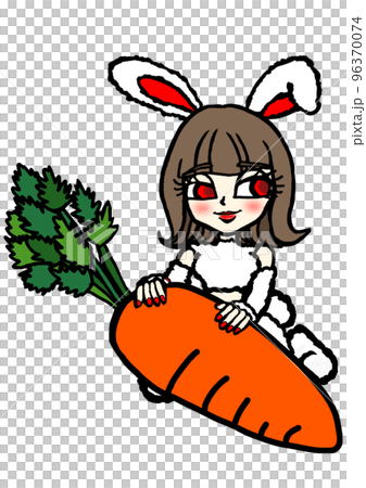 rabbit girl with carrot rabbit girl with carrot 96370074