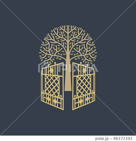 The Tree of Eternal Life in Paradise. Heaven after the resurrection. 96372392