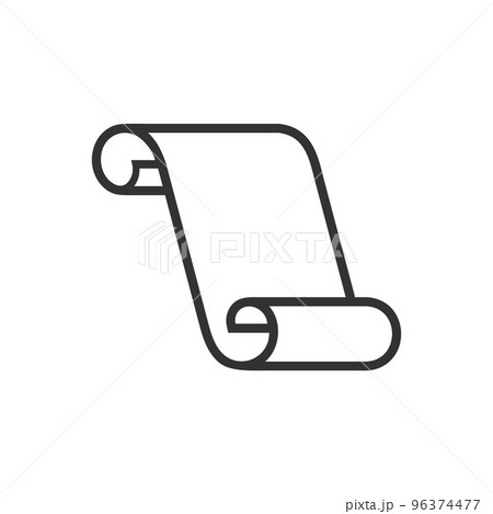 Vector image of a book, scroll and manuscript. Vector image of a book, scroll and manuscript. 96374477