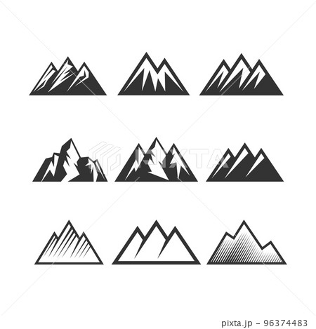 Vintage camp patches logos, mountain badges - Stock Illustration  [65444562] - PIXTA