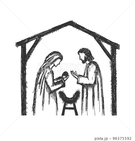 Stable Clipart Nativity Scene