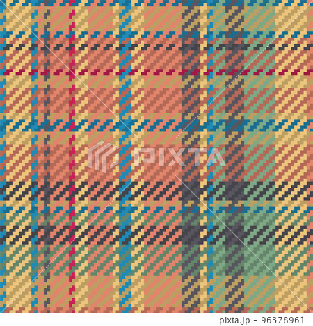 Seamless pattern of scottish tartan plaid. Repeatable background with check fabric texture. Vector backdrop striped textile print. 96378961