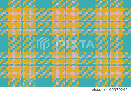 Plaid background, check seamless pattern in blue. Vector fabric texture for textile print, wrapping paper, gift card or wallpaper. 96379245