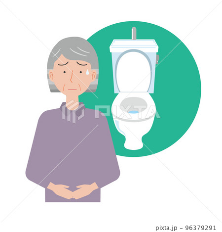 トイレに関する悩みがある高齢女性 96379291