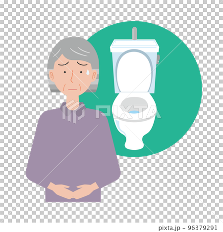 トイレに関する悩みがある高齢女性 96379291