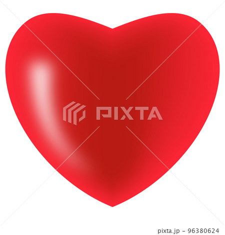 Illustration 3D love Red hearts icon. Shiny 3d vector heart. Valentines Day Red Sweet Hearts sign.  96380624