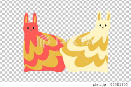 金紋紅白兔 96381505