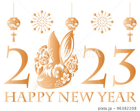 Happy New Year 2023 Year of the Rabbit 96382208