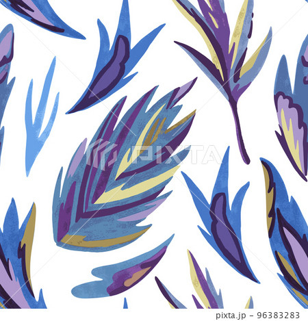Psychedelic ornamental pattern. Watercolor hand drawn texture with floral and botanical ornate shapes and motifs.  96383283