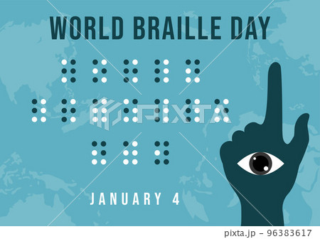 World Braille Day on 4th of January with Text by Alphabet for Means of Communication in Flat Cartoon Hand Drawn Templates Illustration World Braille Day on 4th of January with Text by Alphabet for Means of Communication in Flat Cartoon Hand Drawn Templates Illustration 96383617