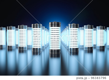Group of alkaline and li-ion or rechargeable batteries 96383796