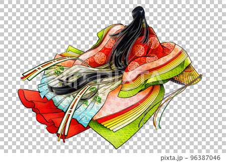 可以做年卡的十二層和服的女人 96387046