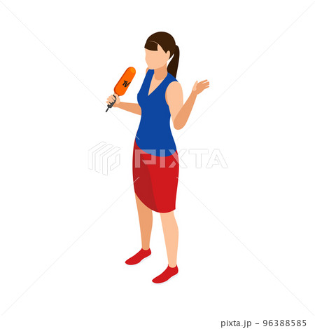 Reporter Isometric Illustration 96388585