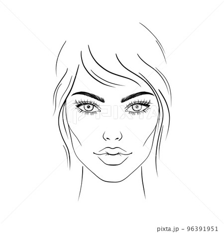 Young woman sketch 96391951