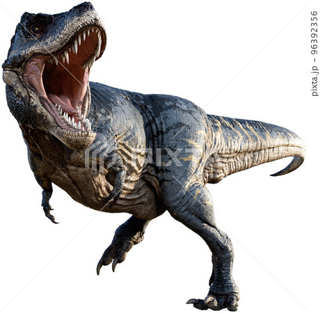 Tyrannosaurus from the Cretaceous era 3D illustration	 96392356