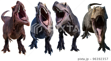 Tyrannosaurus facing forward 3D renders	 96392357