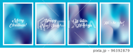 Gradient winter neon minimal cover template design a4 set for poster, placard, invitation and cover. Frozen lights frames. Vector New year and Christmas promo sales set. Gradient winter neon minimal cover template design a4 set for poster, placard, invitation and cover. Frozen lights frames. Vector New year and Christmas promo sales set. 96392879