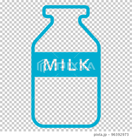 Milk bottle simple icon (light blue) 96392973