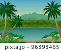 Exotic Landscape with Palm 96393465