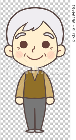 Grandfather standing with a smile 96394461