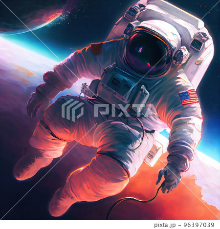 Astronaut's spacewalk 96397039