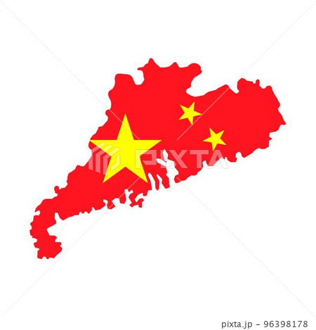 Guangdong province map, administrative...のイラスト素材 [96398178] - PIXTA