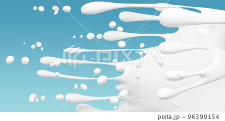 Pouring milk or yogurt, splashing or wave, abstract flowing liquid background, isolated, 3d rendering Pouring milk or yogurt, splashing or wave, abstract flowing liquid background, isolated, 3d rendering 96399154