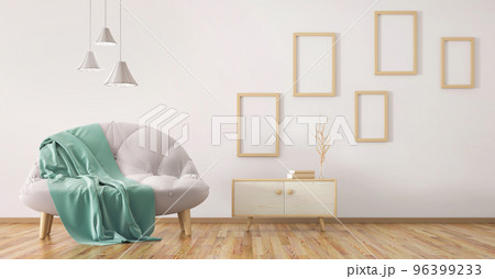 Interior design of modern living room with sofa 3d rendering 96399233