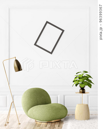 mock up poster frame in modern interior background, living room, Scandinavian style, 3D render, mock up poster frame in modern interior background, living room, Scandinavian style, 3D render, 96399367