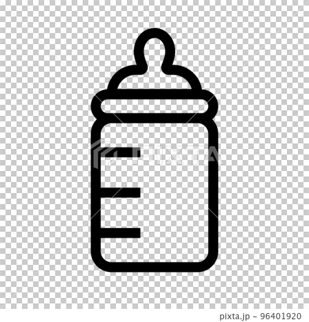 Simple baby bottle icon. baby supplies. vector. 96401920