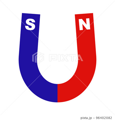 S極とN極のあるU字磁石アイコン。ベクター。 S極とN極のあるU字磁石アイコン。ベクター。 96402082