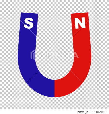 S極とN極のあるU字磁石アイコン。ベクター。 S極とN極のあるU字磁石アイコン。ベクター。 96402082