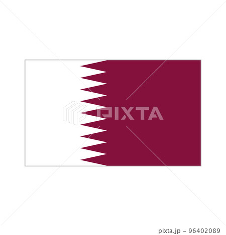 カタール国旗のアイコン。ベクター。
