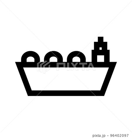 シンプルなLNG船のアイコン。ベクター。 96402097