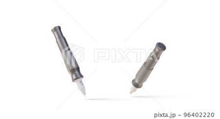 3d two Realistic tattoo machine pens. Vector illustration. 96402220